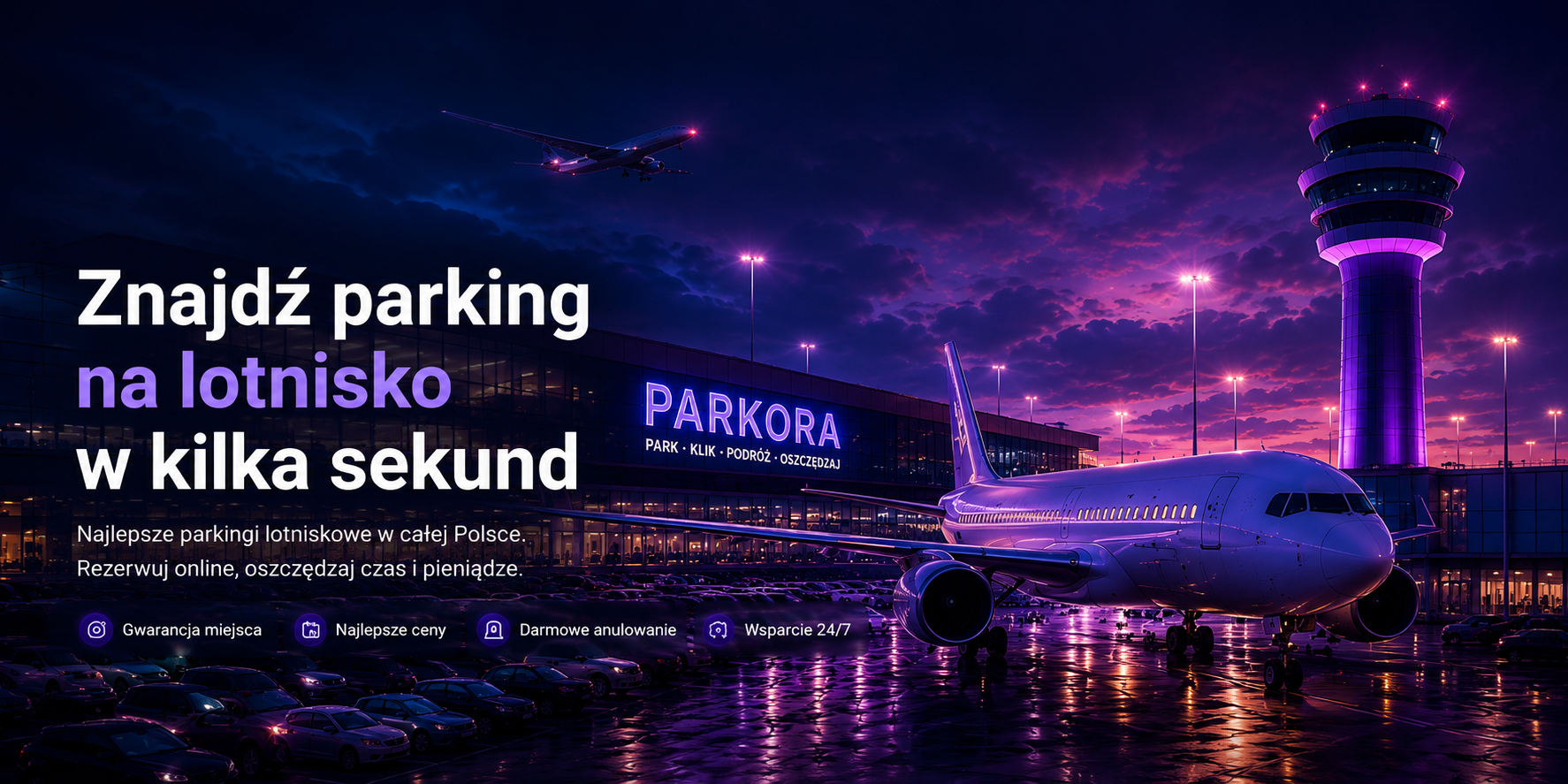Parkora — znajdź parking na lotnisko w kilka sekund